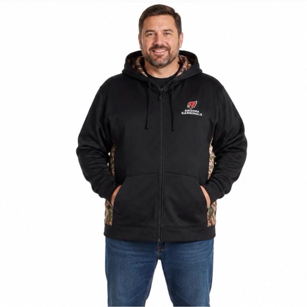Arizona Cardinals Hoodie Size 3XL Dunbrook Realtree Camo Zip Front Sweatshirt